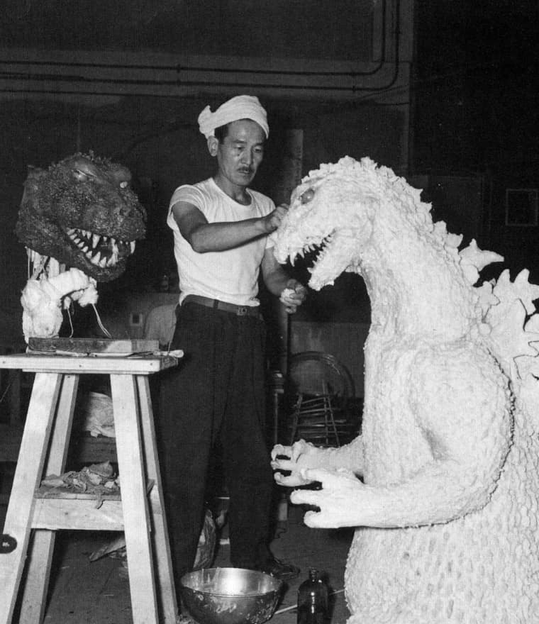 original godzilla suit made of concrete